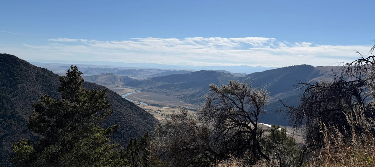 The Jefferson River exits a tall canyon onto the plains