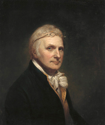 self-portrait of Charles Willson Peale wearing glasses